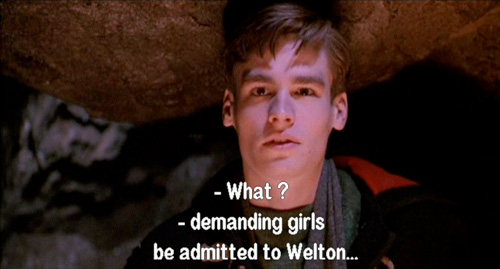 Dead Poets Society: Charlie Dalton describes how he published an article in the Welton Honor demanding girls be admitted to Welton 3/6
