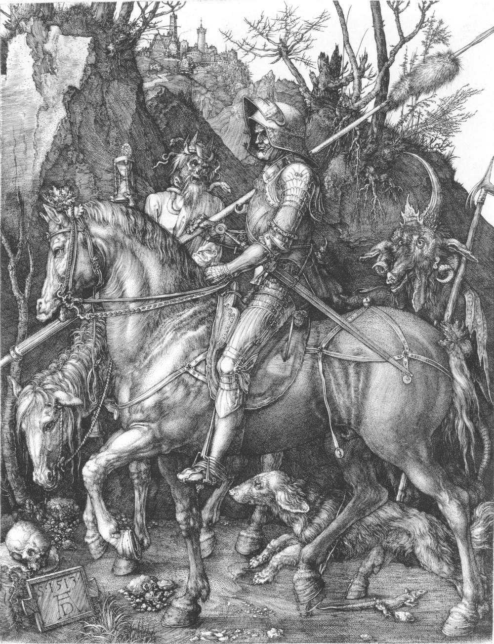 Dead Poets Society: Albrecht Durer Etching of Knight, Death, and the Devil