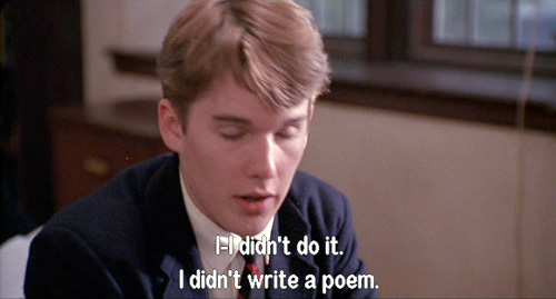 Dead Poets Society: Todd Anderson claims he didn't write a poem