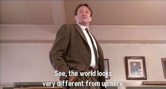 Dead Poets Society: John Keating gets the entire class to walk across his table