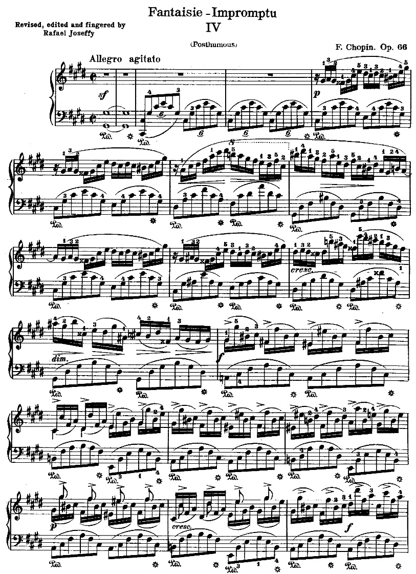 Chopin's Fantaisie Impromptu, first page.