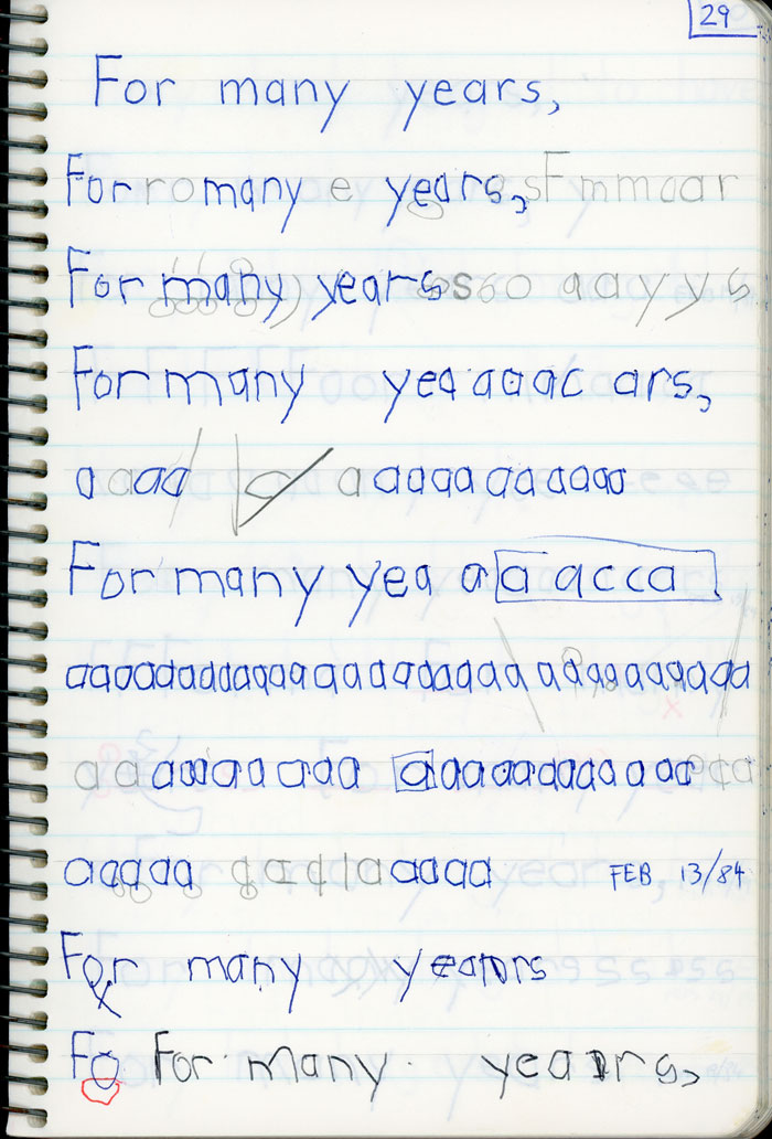 Enriched Penmanship, Marko's Penmanship Notebooks, For many years