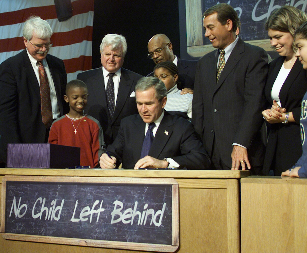 George Bush launces No Child Left Behind (NCLB)