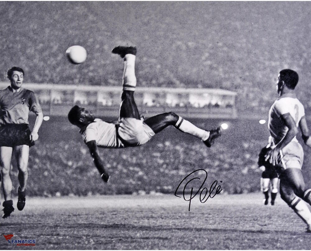 World's best soccer player, PELE, performs his bicycle kick